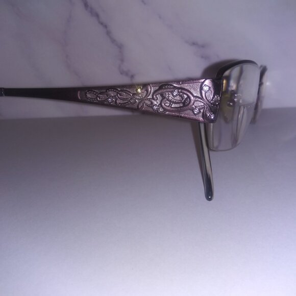 Oscar De La Renta Shiny Rose Rectangle Frame Glasses OSL 501-234 - Picture 10 of 12